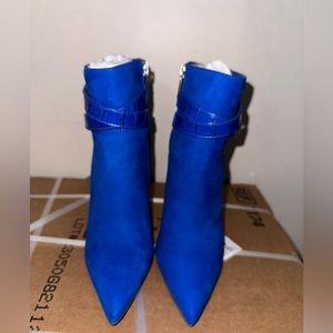 Blue ankle boots